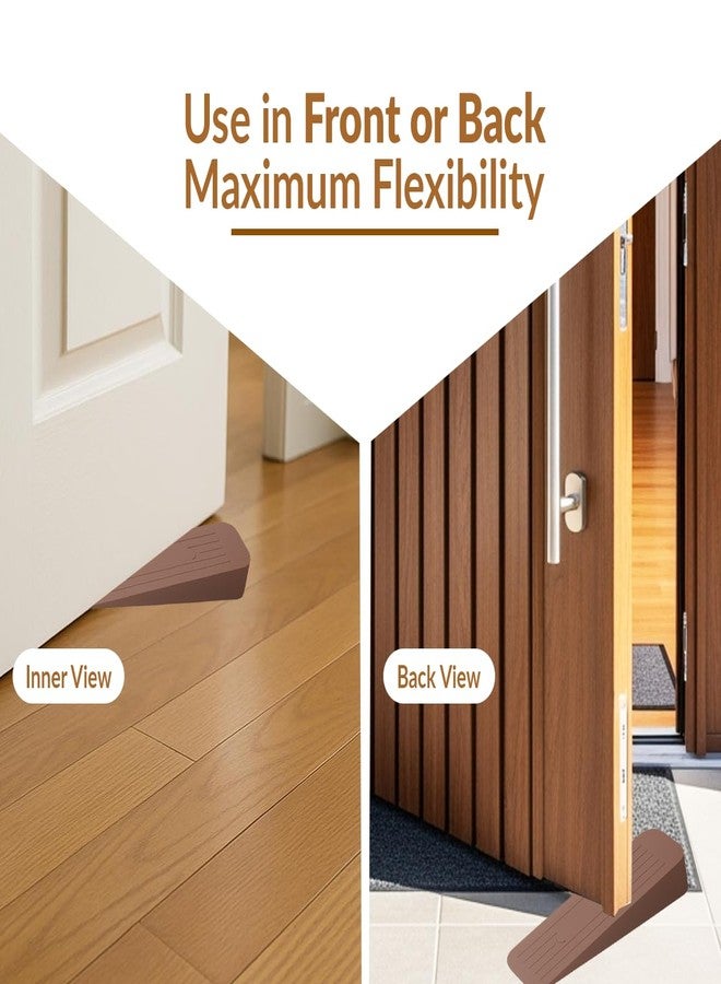 ALP Heavy Duty Anti|Non Slip Rubber Door Stoppers with Doors Powerful Gripping Work of Any Surface for Home, Offices, Warehouses & Classrooms Door Bottom Sealing 120mm x 37mm x 20mm (Brown, Pack of 2) - Image 3